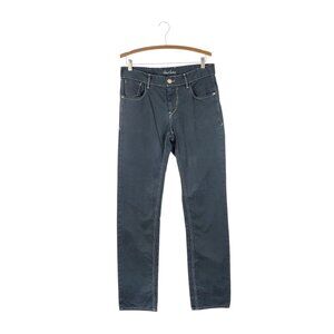 Robert Graham Slim Jim Washed Black Jeans Pants Contrast Stitch Size 32 x 34
